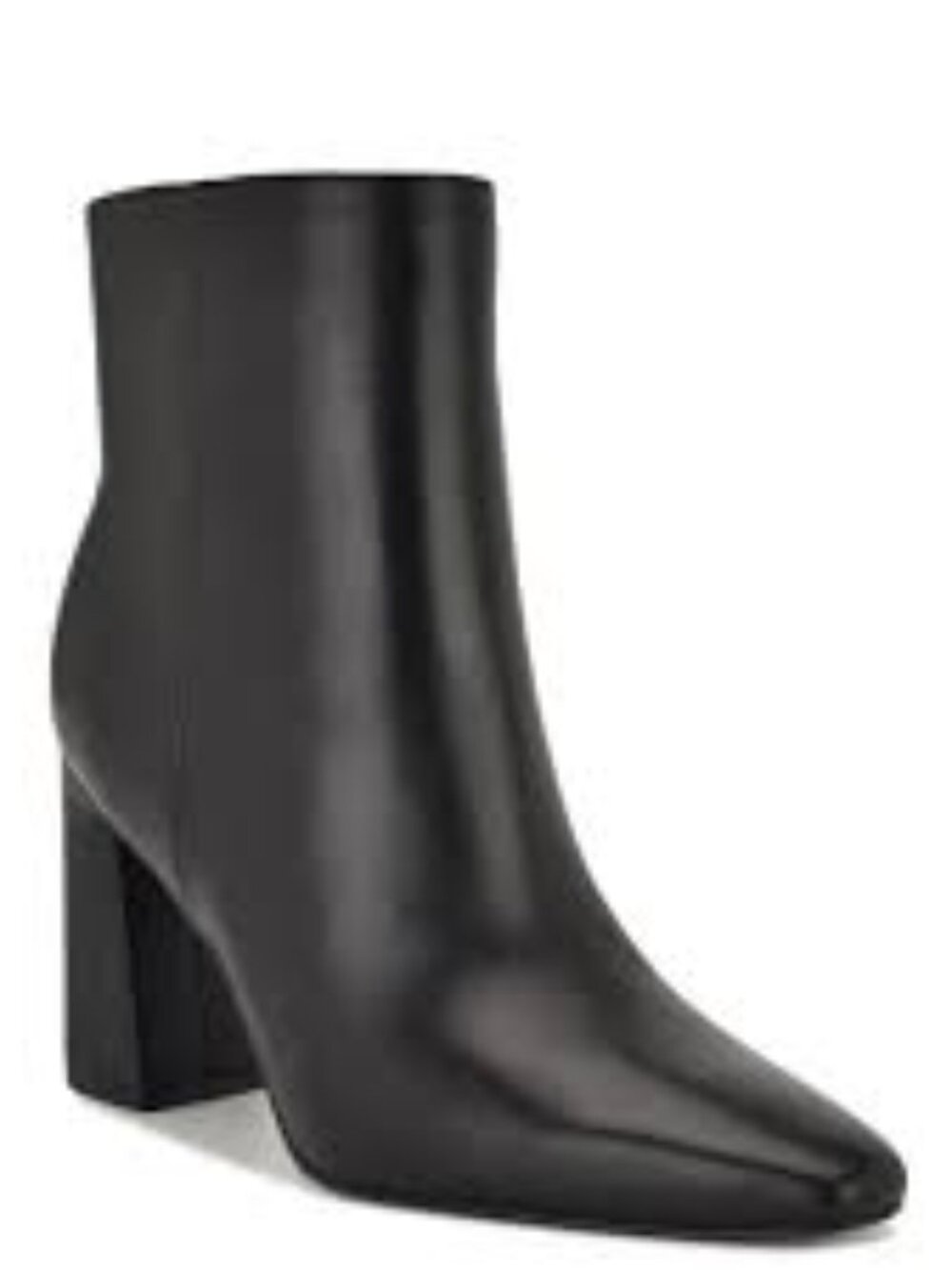 Nine West  Women's Reraye Block Heel Ankle Boot  Black Leather Women Size 8  NIB